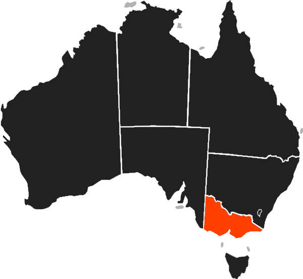 Victoria (map) - New car sales by state